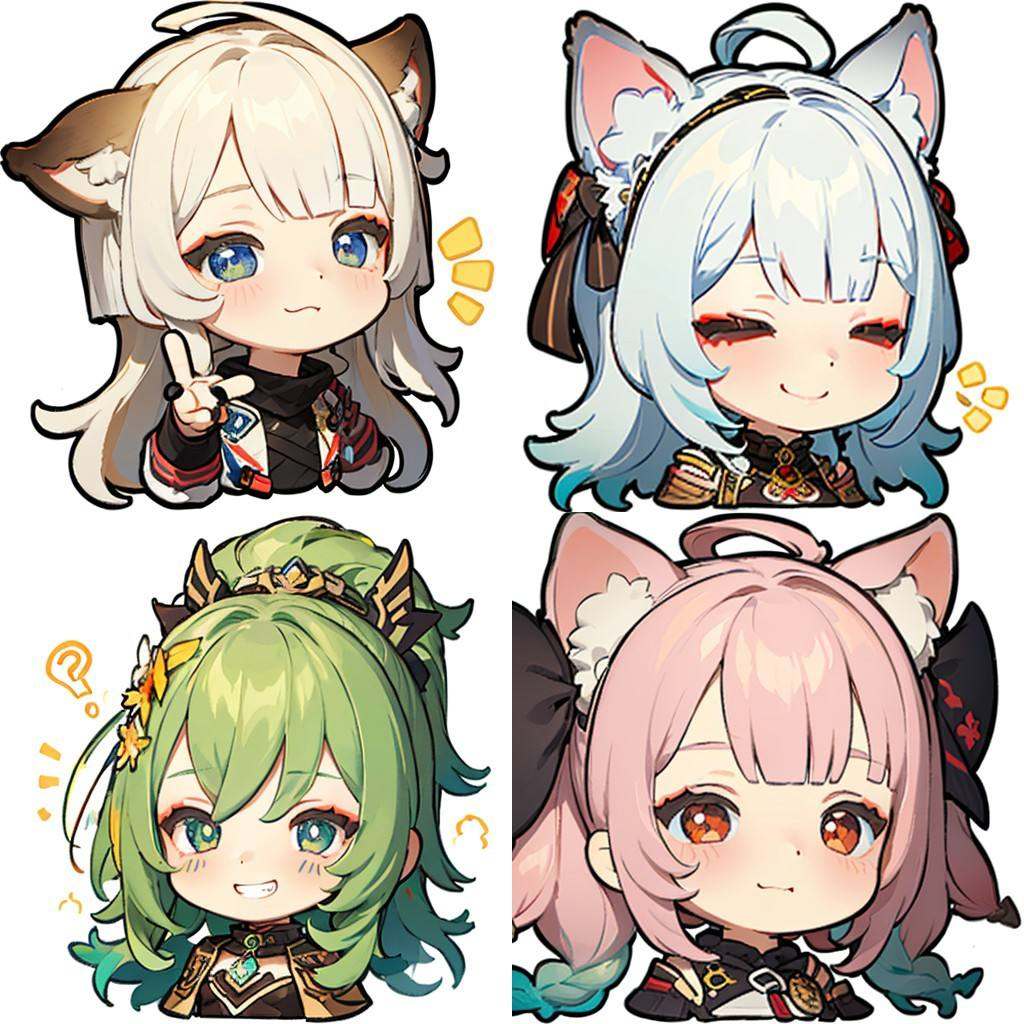 happy,  ,  (chibi) on Tensor.Art
