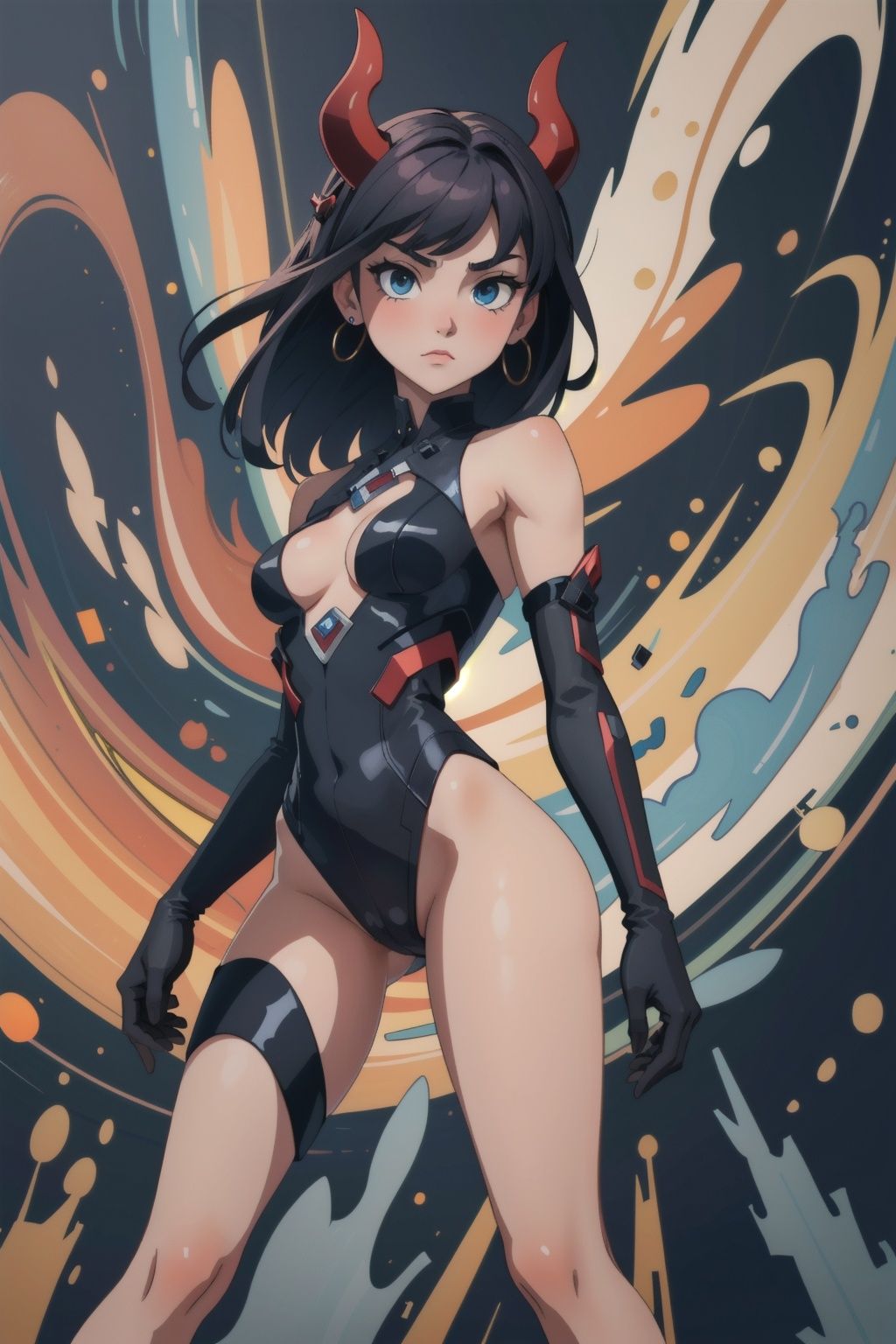 1girl,  ,  half demon on Tensor.Art