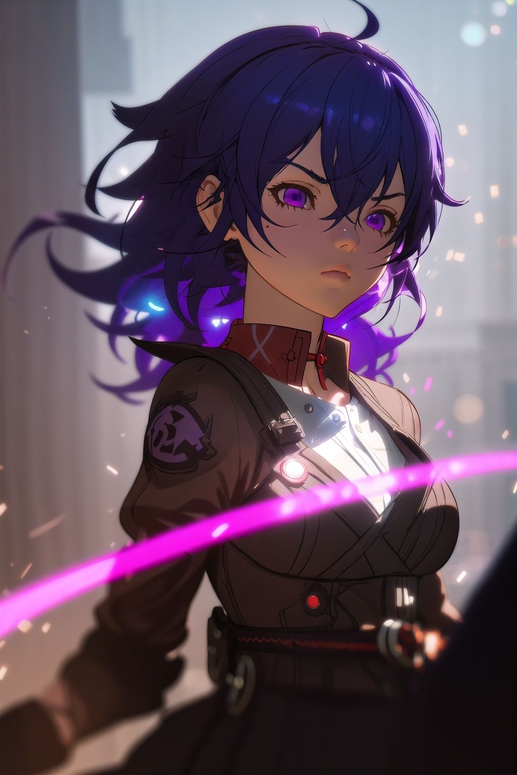 guiltys,  serious,  a battle girl on Tensor.Art