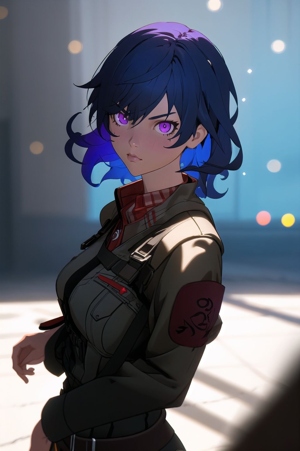 guiltys,  serious,  a battle girl on Tensor.Art