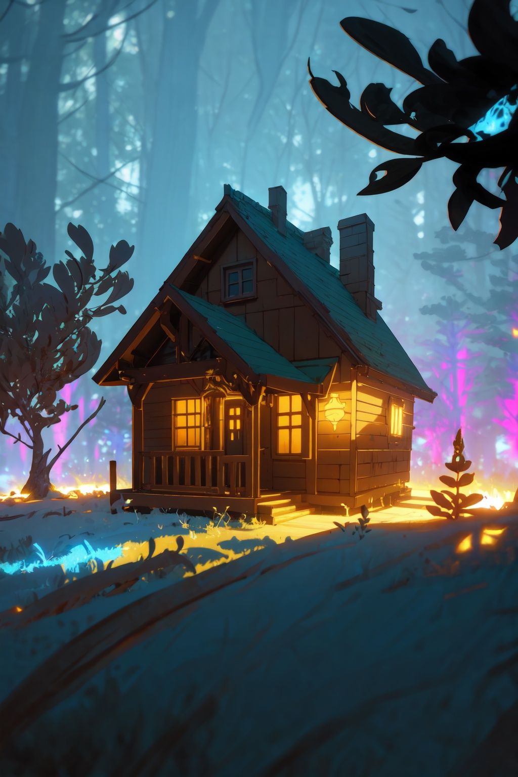 style of Anato Finnstark,  a beautiful landscape of a small house,  thematic background on Tensor.Art