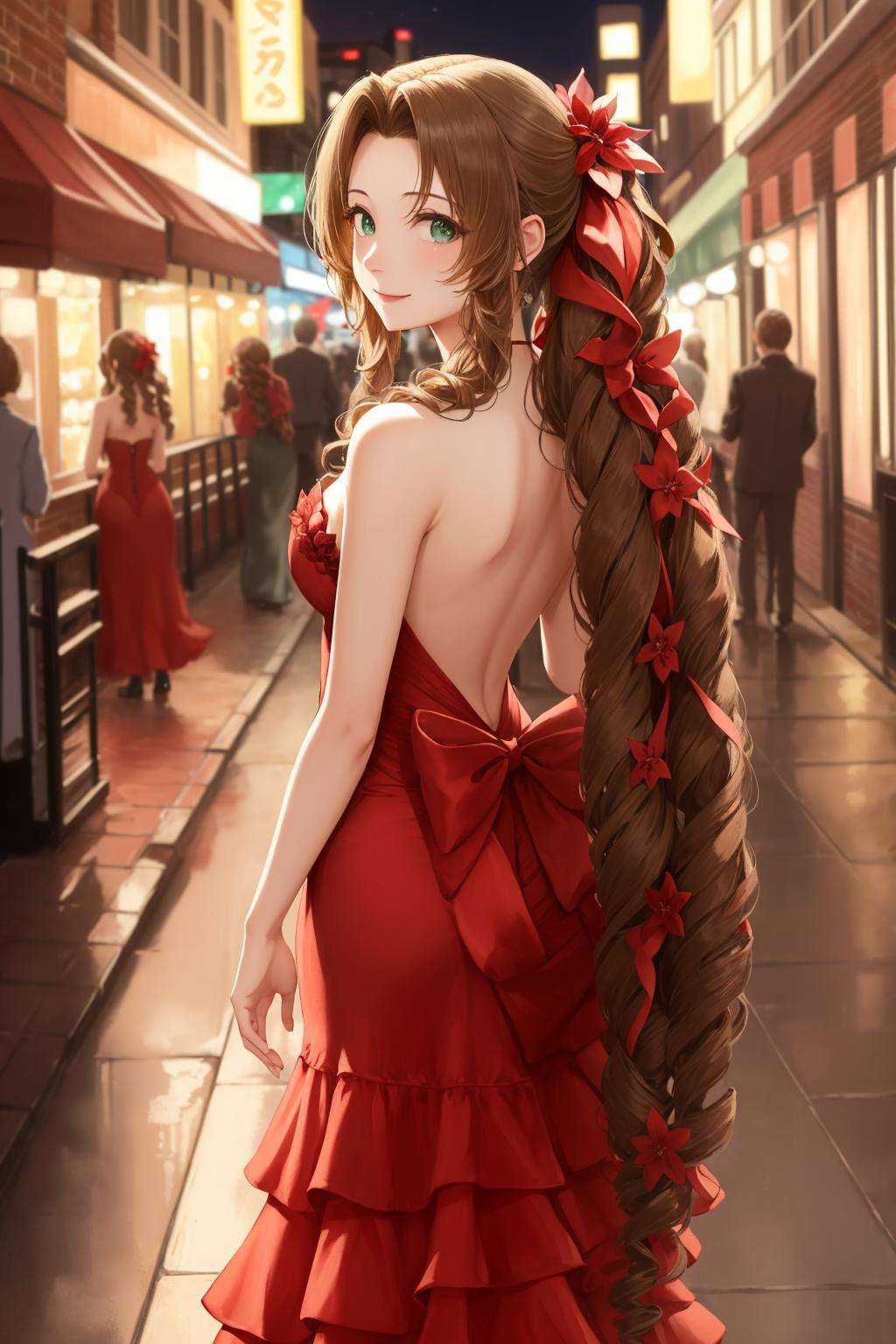 masterpiece,  best quality,  aerith gainsborough on Tensor.Art