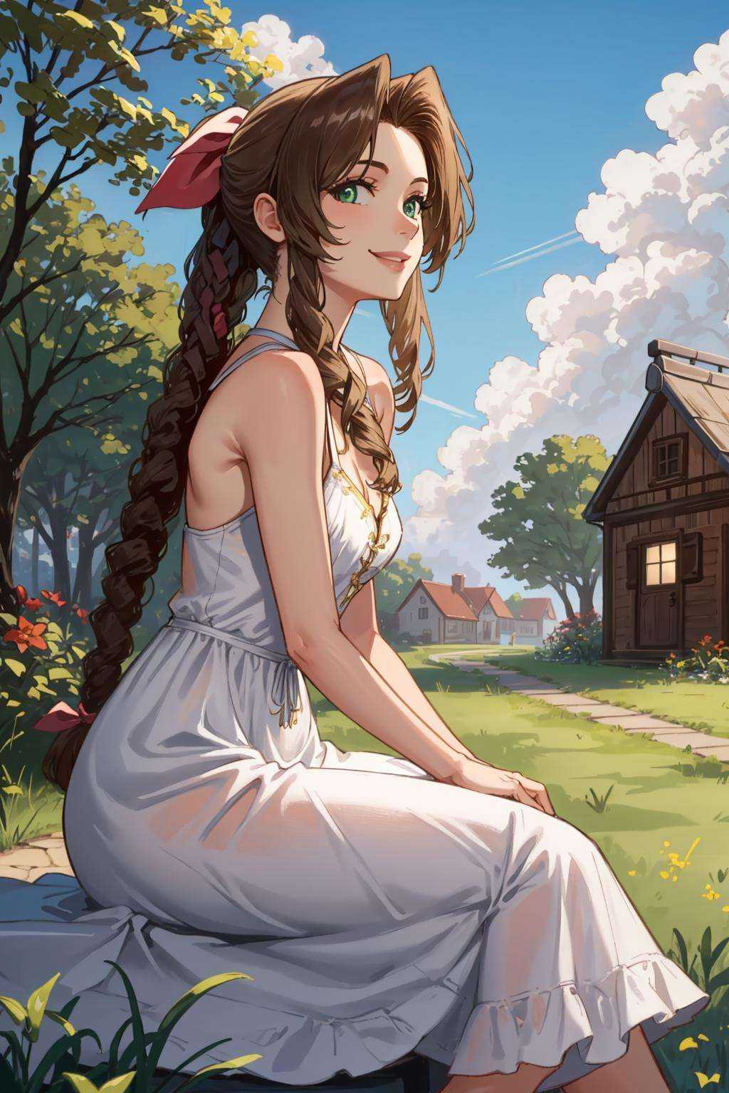 masterpiece,  best quality,  aerith gainsborough on Tensor.Art