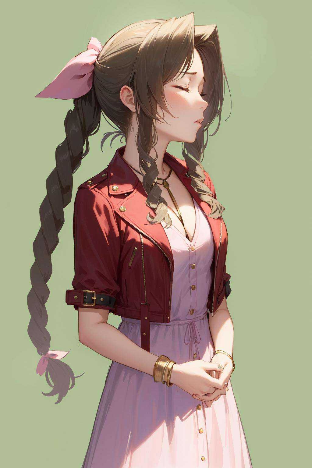 masterpiece,  best quality,  aerith gainsborough on Tensor.Art