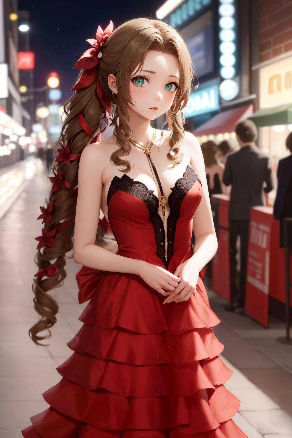 masterpiece,  best quality,  aerith gainsborough on Tensor.Art