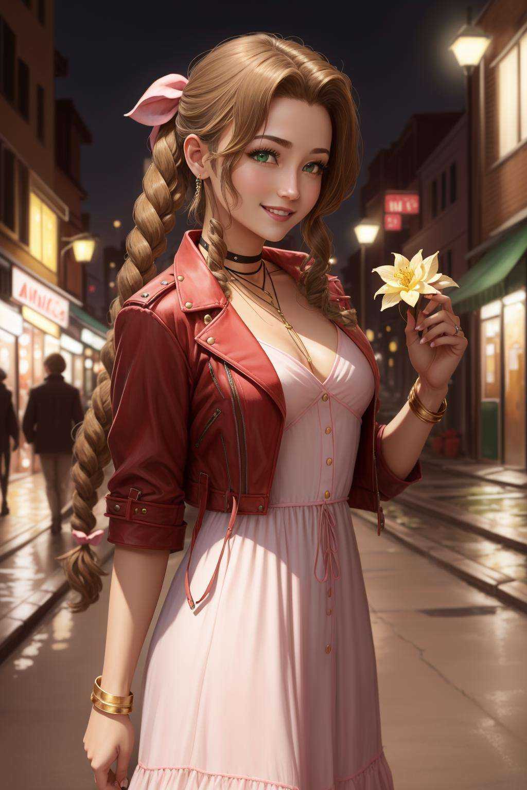 masterpiece,  best quality,  aerith gainsborough on Tensor.Art