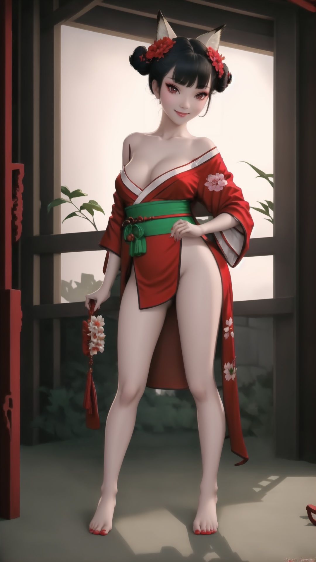 Full body. Bottom view from left side. Cinematic face lighting,  bright backlight,  medium breasts on Tensor.Art
