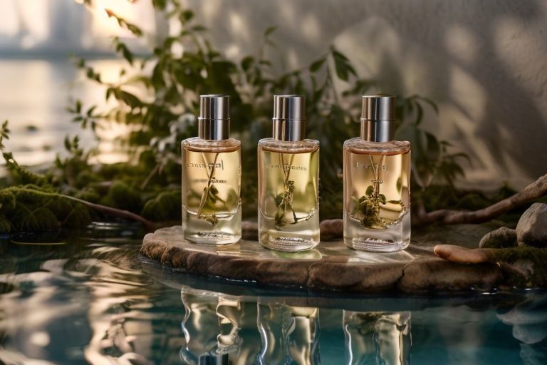 best best quality,high quality,simple simple background,,
photography,8k uhd,dslr,soft lighting,film grain,Fujifilm XT3,light spot,depth of field,
perfume,essential oil,cosmetics,romantic,essential oil,flower,sunbeam,forest,vegetation,moss,pool,