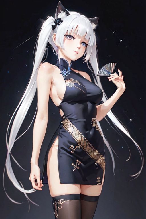 China Dress of Kisaki 妃咲同款旗袍，转载，原作者rerorerorero by 愚昧者 on Tensor.Art
