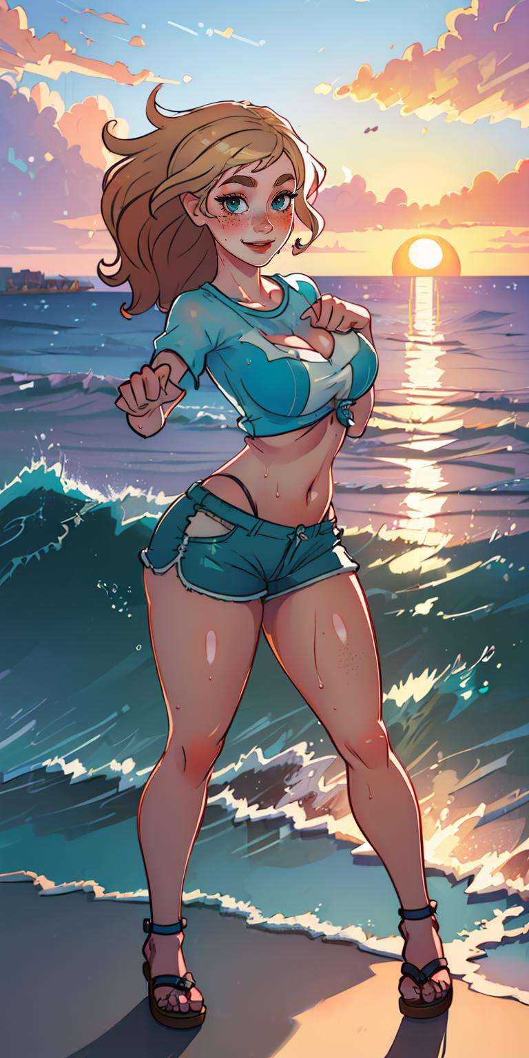 1girl,  upper body,  ocean on Tensor.Art