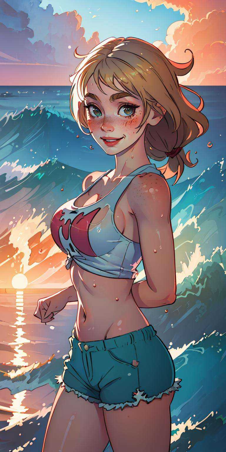 1girl,  upper body,  ocean on Tensor.Art
