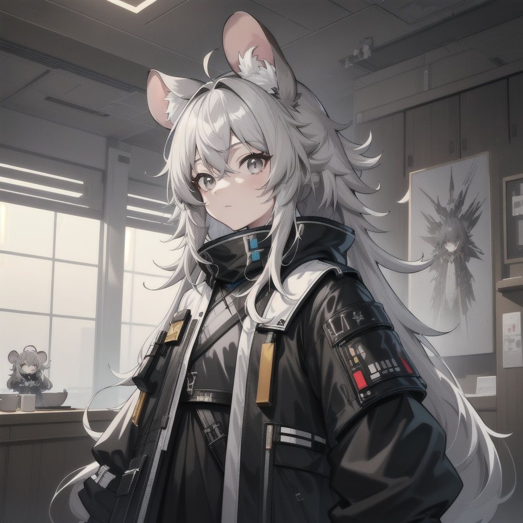 (incredibly_absurdres),(masterpiece),(highres),(Unity Creations),(official art),(masterpiece),arknights,masterpiece,best quality,official art,extremely detailed CG unity 8k wallpaper,mouse_ears,messy hair,grey_hair,(shota),