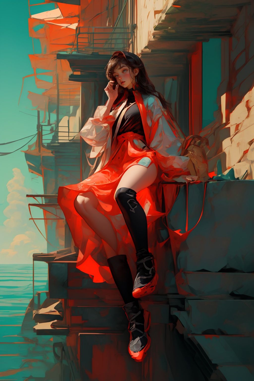 (masterpiece:1.4),(best quality:1.4),(ultra-detailed:1.2),high quality,highres,ultra high res,(RAW photo:1.2),extremely detailed,finely detail,1girl,((long hair)),beautiful detailed eyes,(((full body))),(duobaca),red,building,<lora:911duobaba_20230801001042-000008:0.9:1,1,1,1,1,1,1,1,0,0,0,1,1,1,1,1,1>,<lora:调细节添加-2-2修手detail tweaker:1.0>