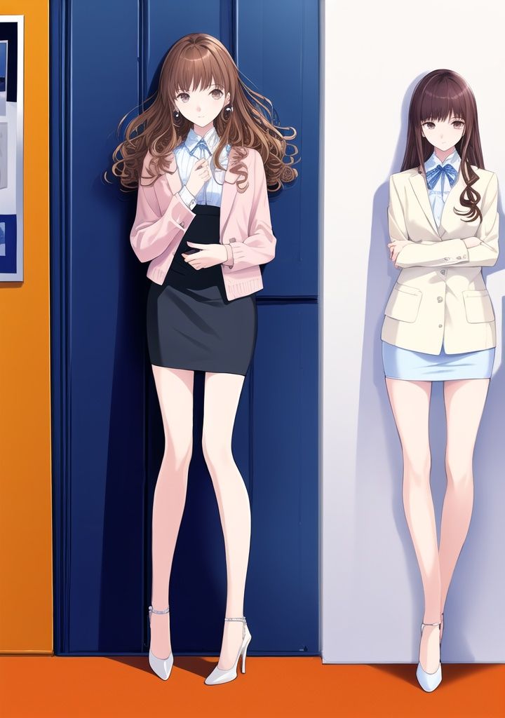 (masterpiece_1.2), best quality,(PIXIV_1.2),Line drawings，illustration，Original painting，mature woman, wife，full body，ashion earrings, skirt, curly hair,White high heels, bare legs, path, high heels, pure white background, photography,Full Length Shot ,Front View,8k,hyper quality<lora:yuzu2:0.05> <lora:yuzu高跟鞋_1.0:0.05> <lora:mrzx:0.1> <lora:Saasha Ichikawa:0.8>