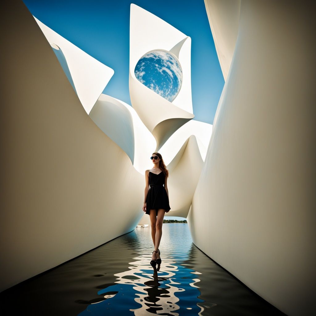 xs-4d-space, river, fashion photography, 1girl,