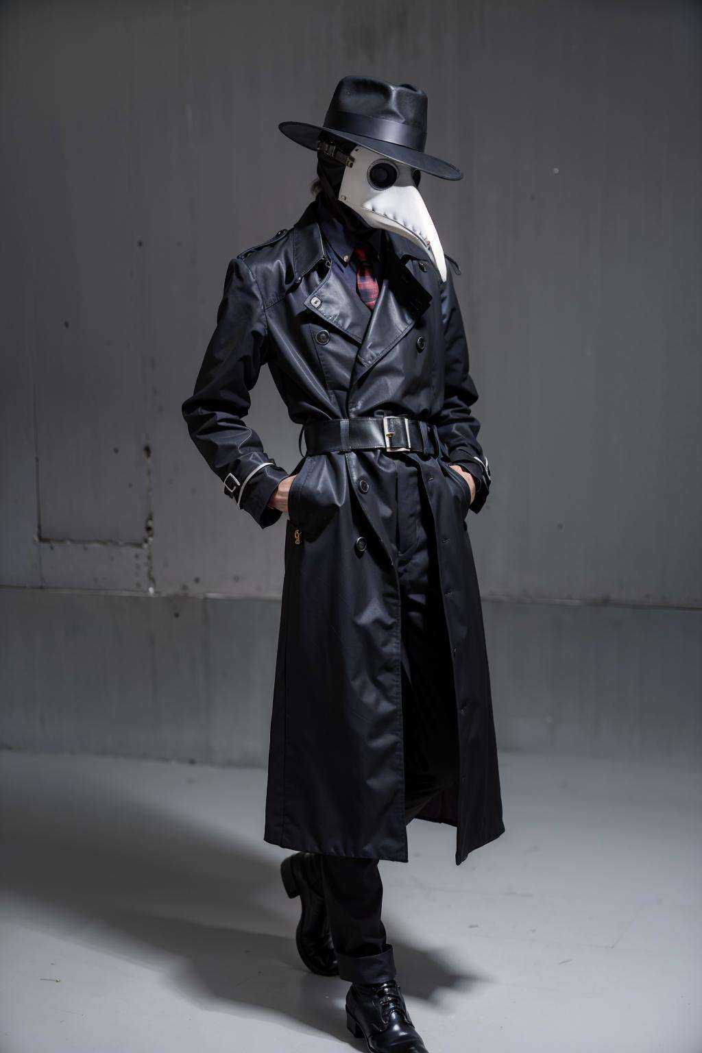 black_coat,  black_footwear,  black_headwear on Tensor.Art