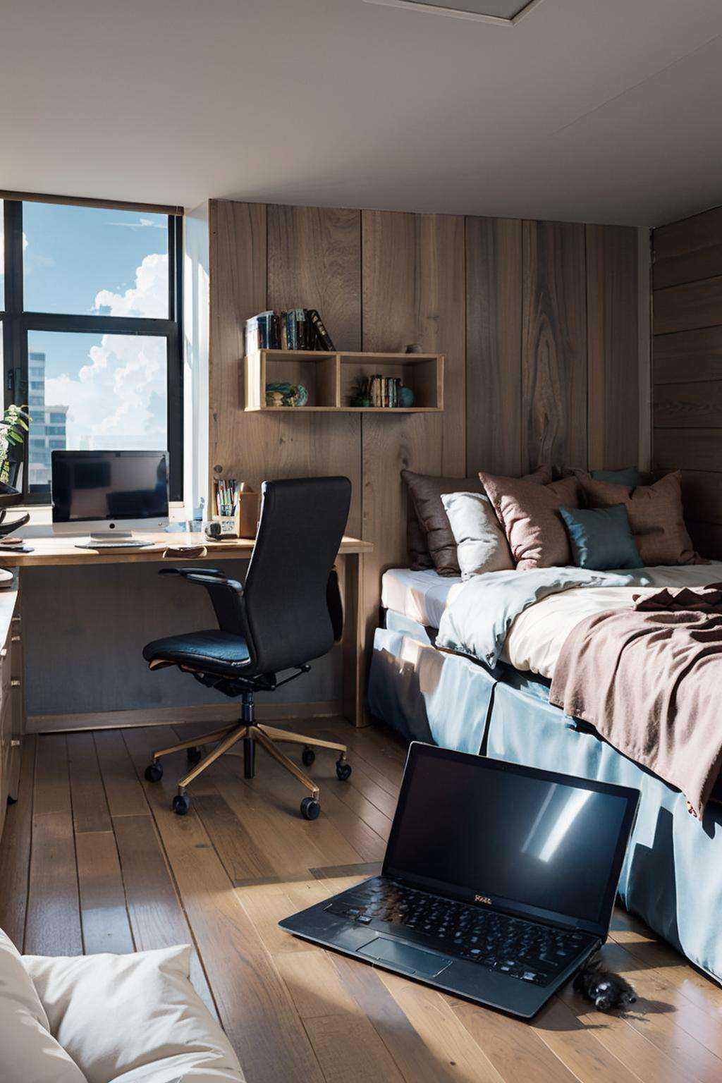 bed,  chair,  indoors on Tensor.Art
