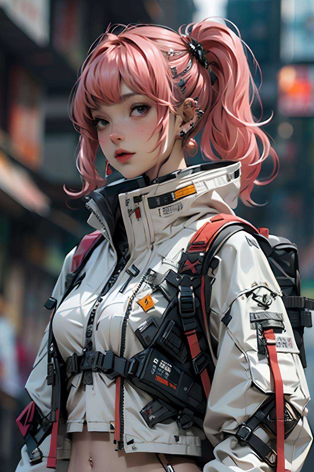 1girl,  backpack,  bangs on Tensor.Art
