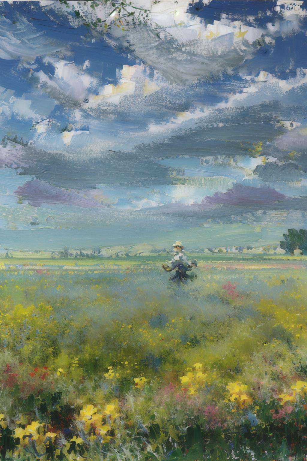 colorful,  field,  flower on Tensor.Art