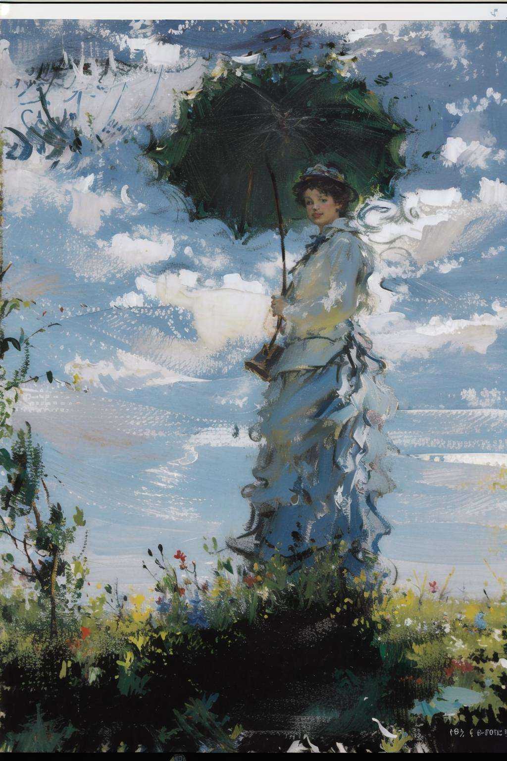 1girl,  cloud,  dated on Tensor.Art