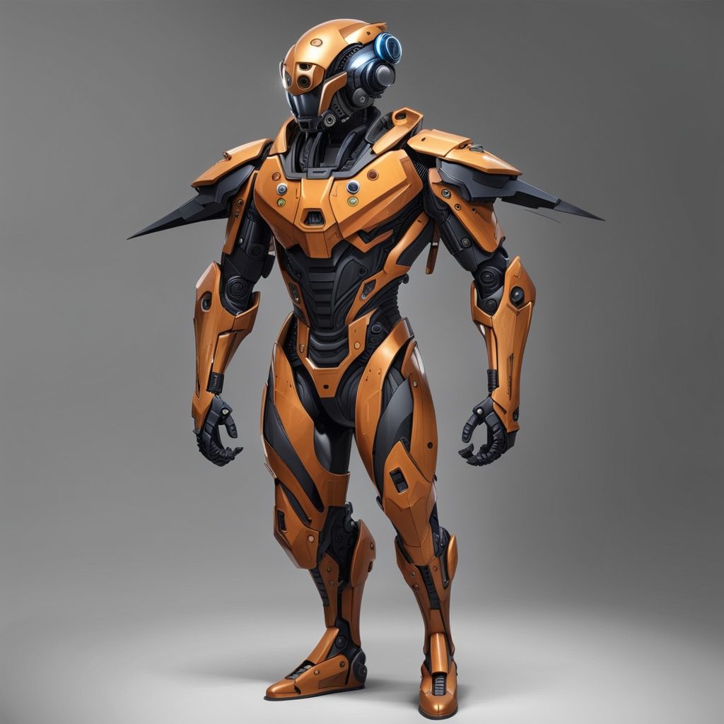 1boy, science_fiction, bodysuit, robot creature, 