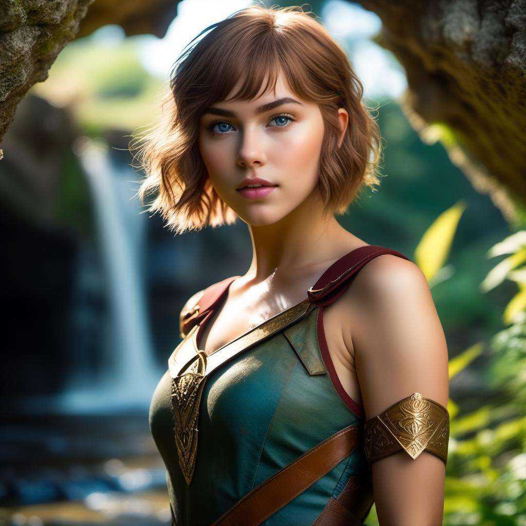 RAW photo of ((18 year old valkyrie with short hair,  front bangs)),  Highest quality on Tensor.Art