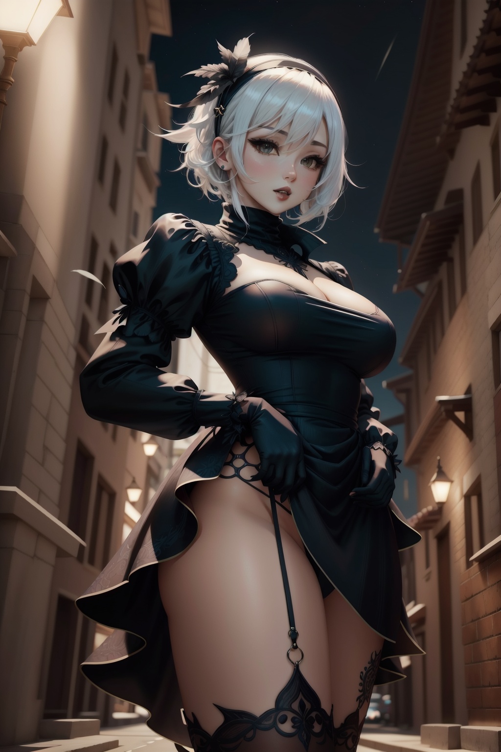 SudachiV1YoRHa No.2 Type B,  looking_at_viewer,  serious on Tensor.Art