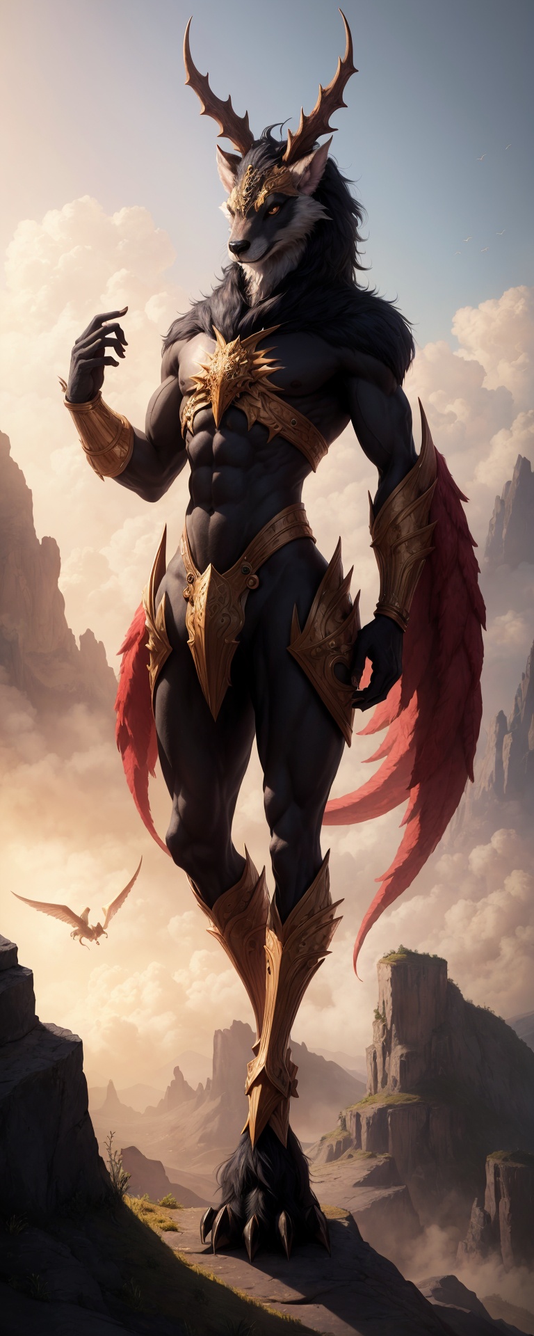 a fantastical creature that blends the best of human,  animal,  and mythical traits on Tensor.Art