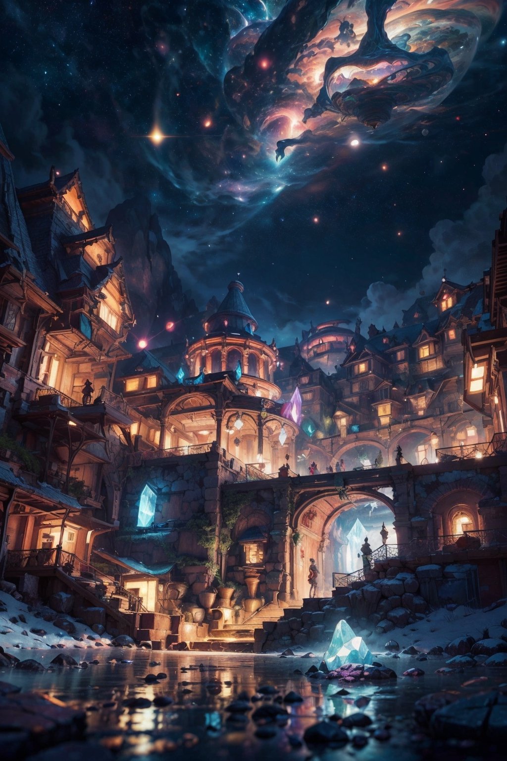 `extremely detailed illustration of a cosmic deity,  detailed cosmos background,  backlit on Tensor.Art
