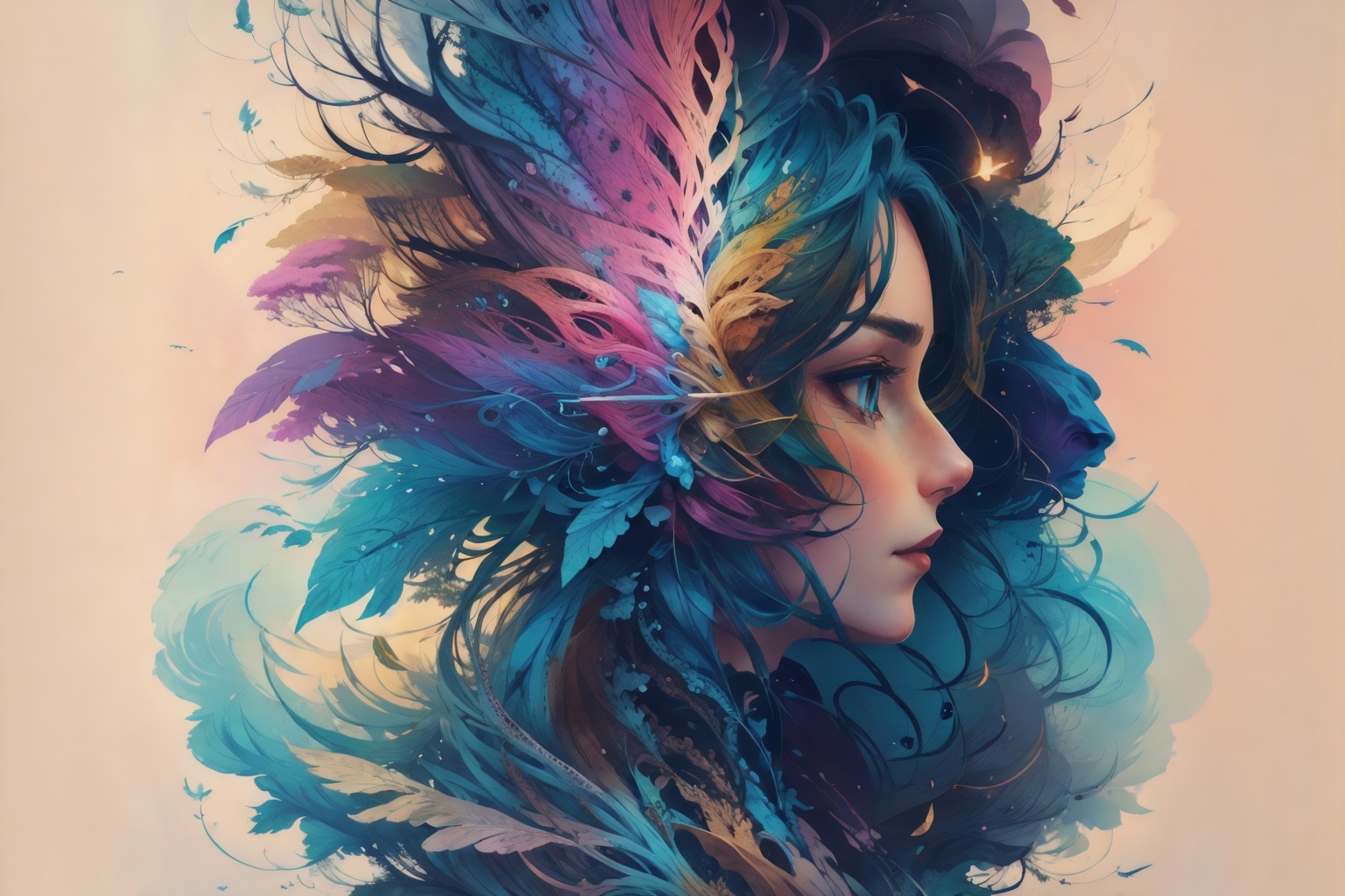 colorhalf00d,  Aerial View of a Woman on Tensor.Art