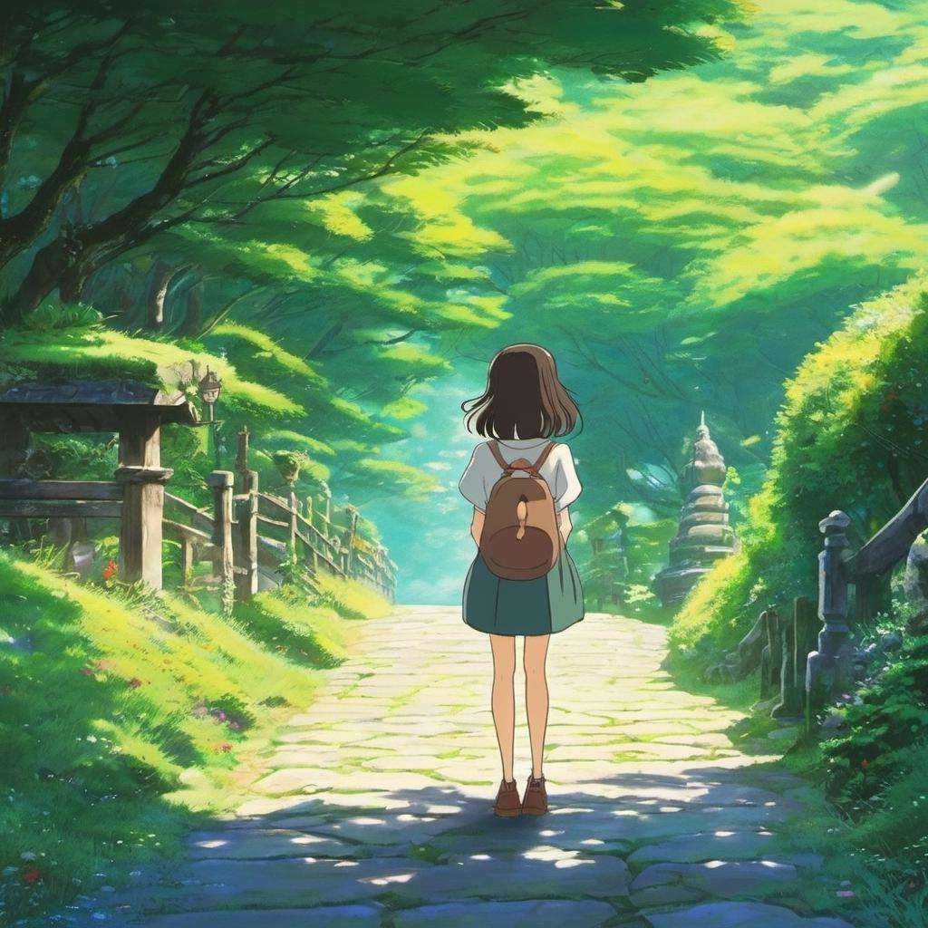 1girl,background,ghibli