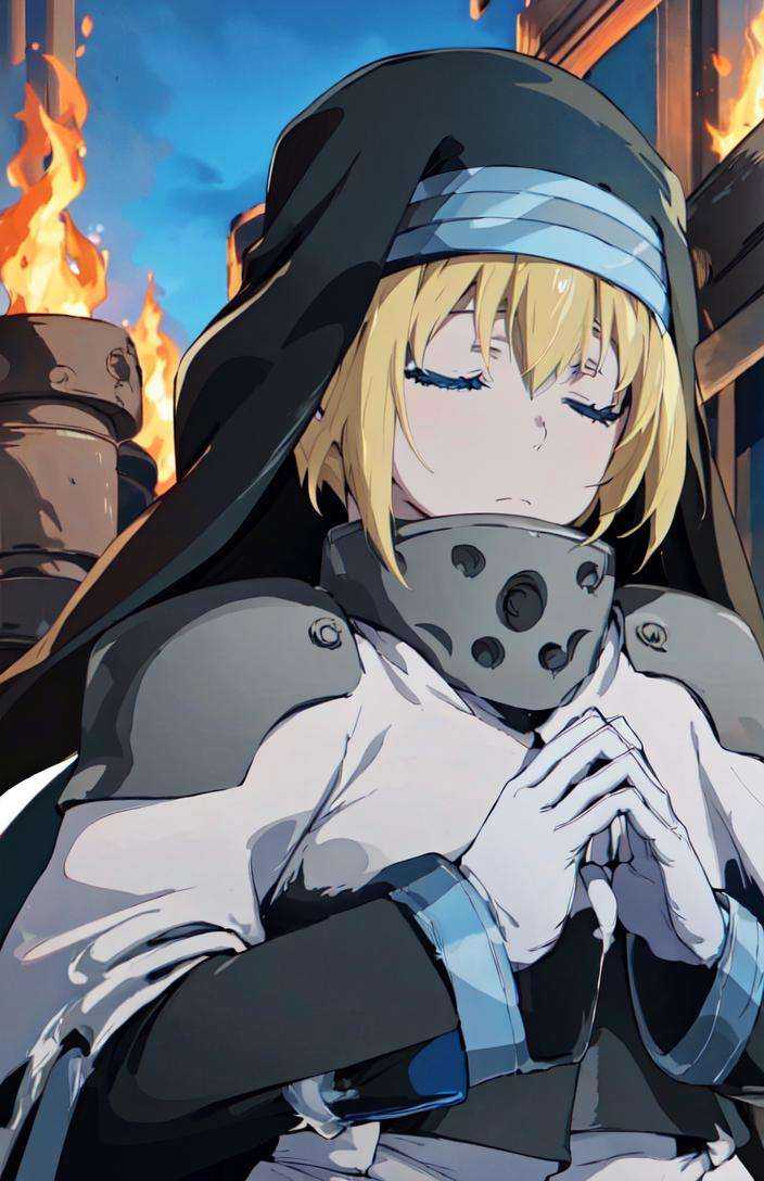blue eyes,  blonde hair ,  nun on Tensor.Art