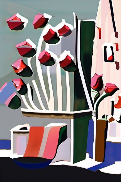 scenery,outdoors,no humans,plant,tree,traditional media,water,day<lora:jianzhu:0.75>,oil_painting,master painting,realistic photo,masterpiece,highest quality,high quality,cute,highres,still life painting,rose,morandi abstrace,thick bruh strokes