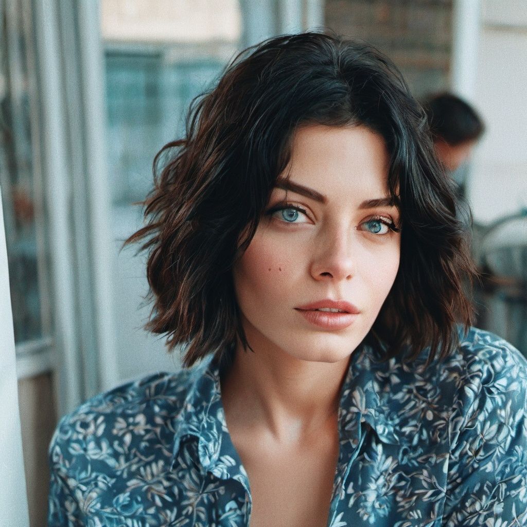 black hair,  blue eye,  short hair on Tensor.Art