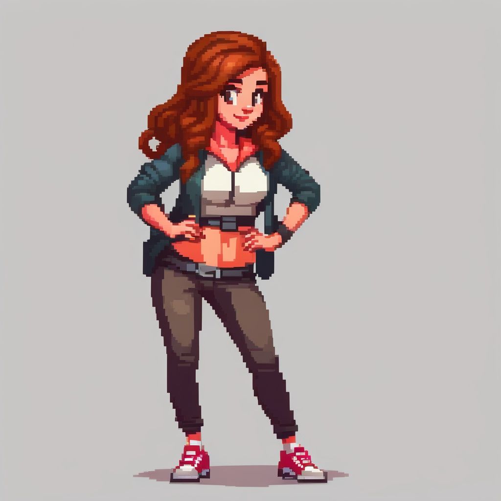 A {pretty young woman holding her cheeks with one hand,  pure_background,  full_body by Mccc on Tensor.Art