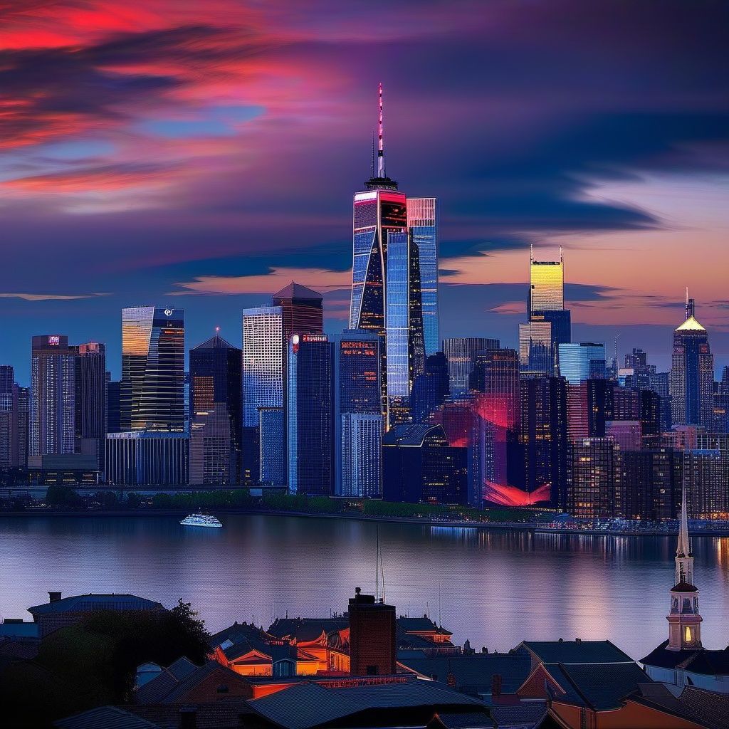 city, sky, scenery,