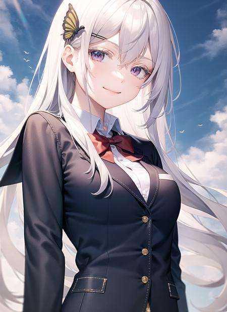 rnd1,  upper body,  school uniform on Tensor.Art