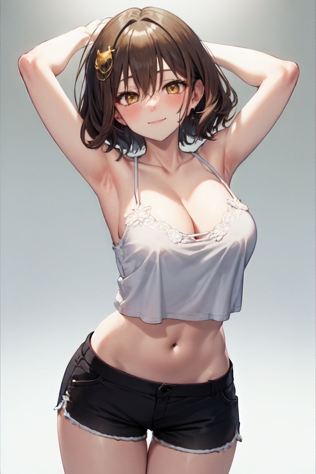 anis nikke,  midriff,  arms up by Goofy Ai on Tensor.Art