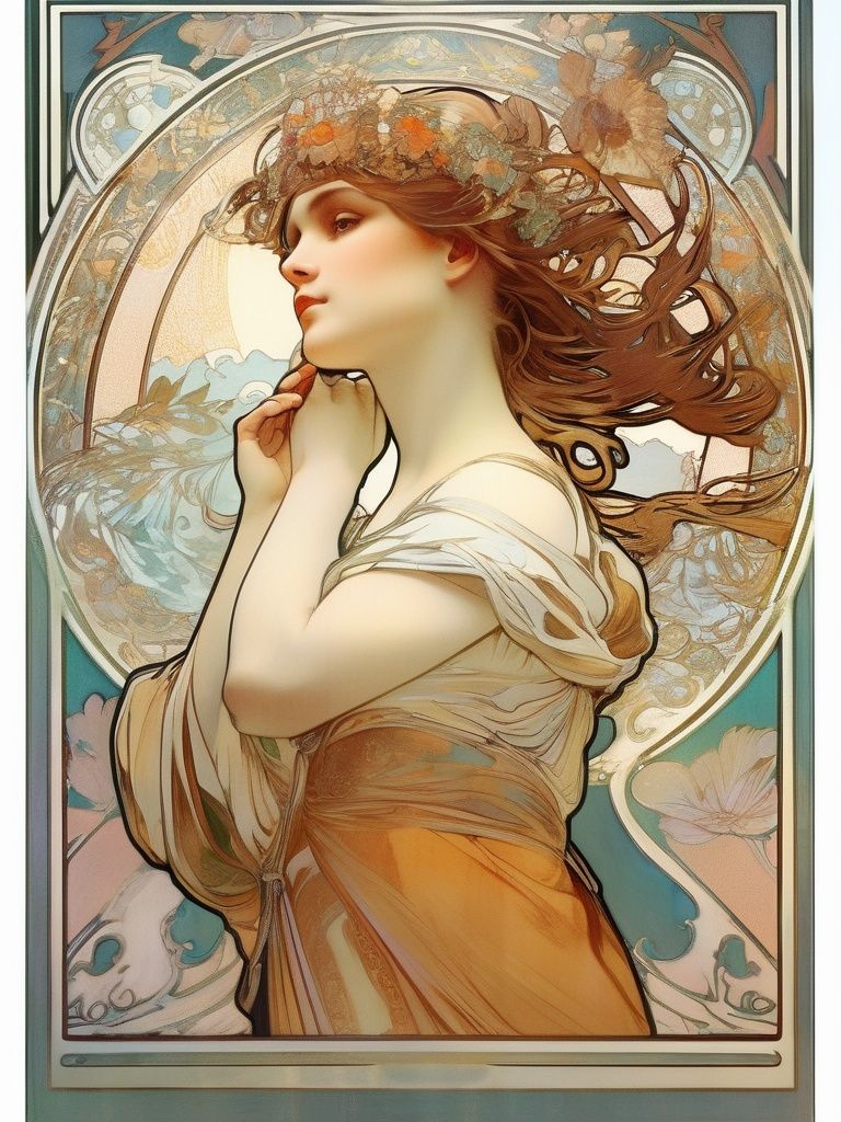 1  girl  ,masterpiece,highest quality,high quality,cute,(__camAngles__:1),highres,by Alphonse Maria Mucha,dramatic atmosphere,sharp focus,volumetric lighting,in luxury advertisement.,solid background,realistic photo,realistic,looking at viewer,film light,long eyelashes，glowing eyes,  <lora:muxia:0.55> 