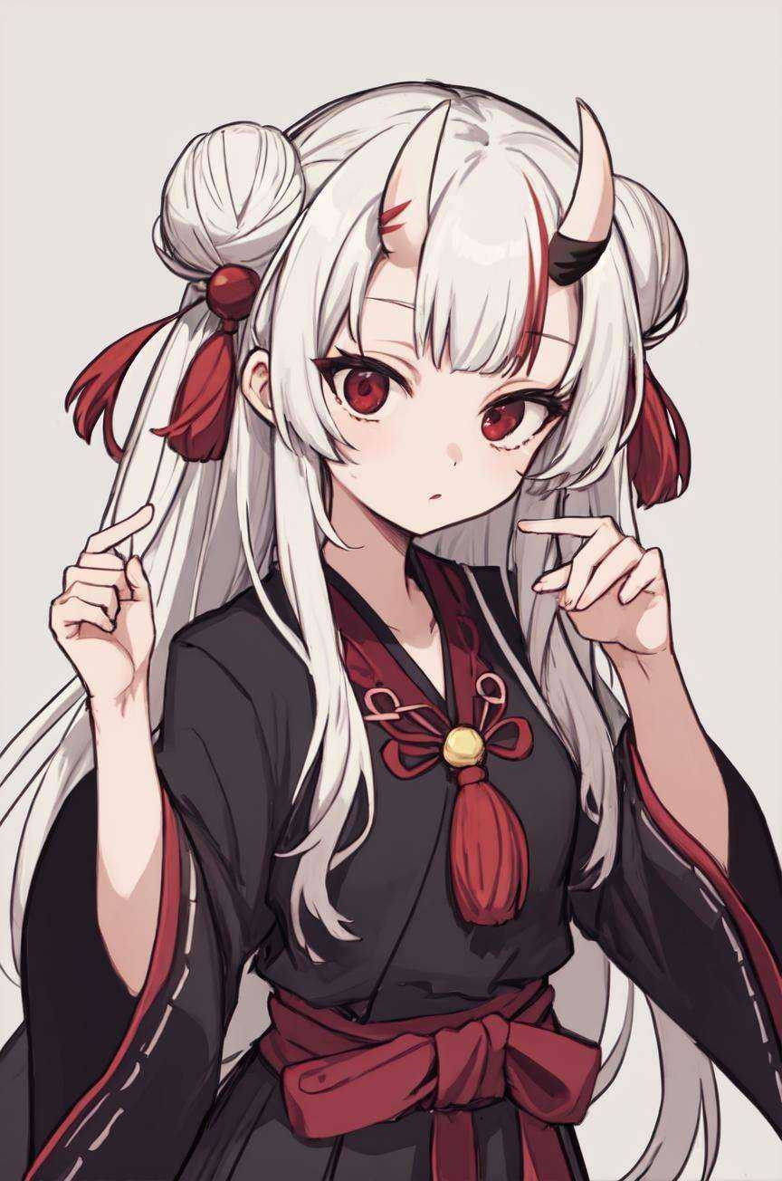 masterpiece,  nakiri ayame,  double bun on Tensor.Art