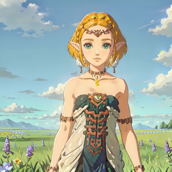 1girl,  short hair,  blonde hair on Tensor.Art