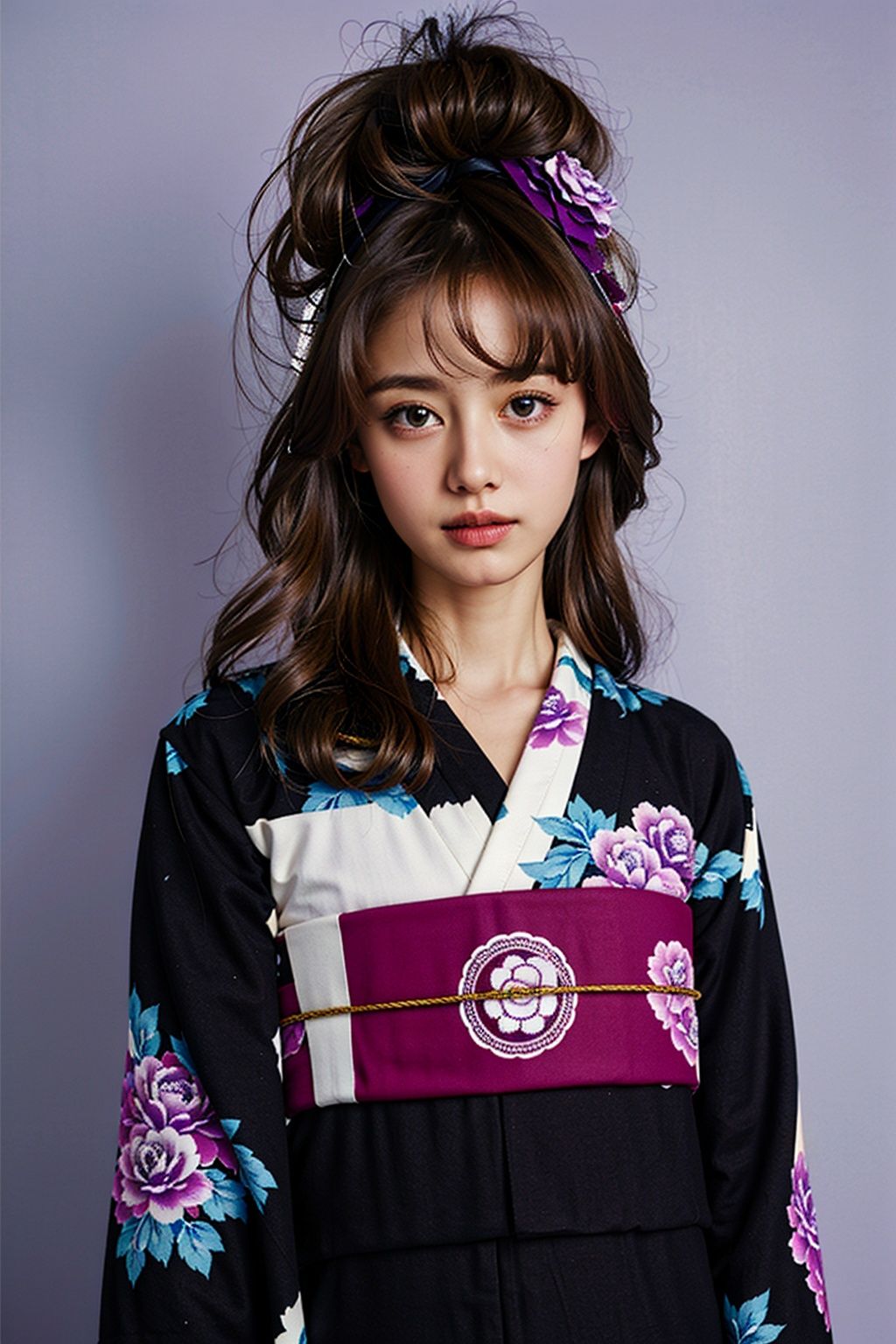 1girl,long hair,(((masterpiece, best quality))),(((flat-chested))),white blue yukata,yukata