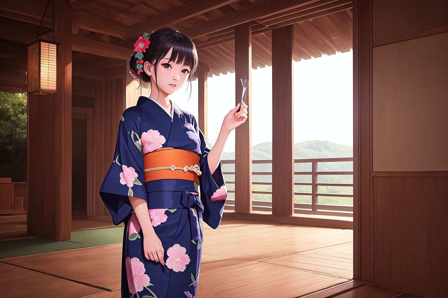 ,(((masterpiece,best quality))),((good structure,Good composition,good atomy)), ((clear, original,beautiful)),1girl,yukata