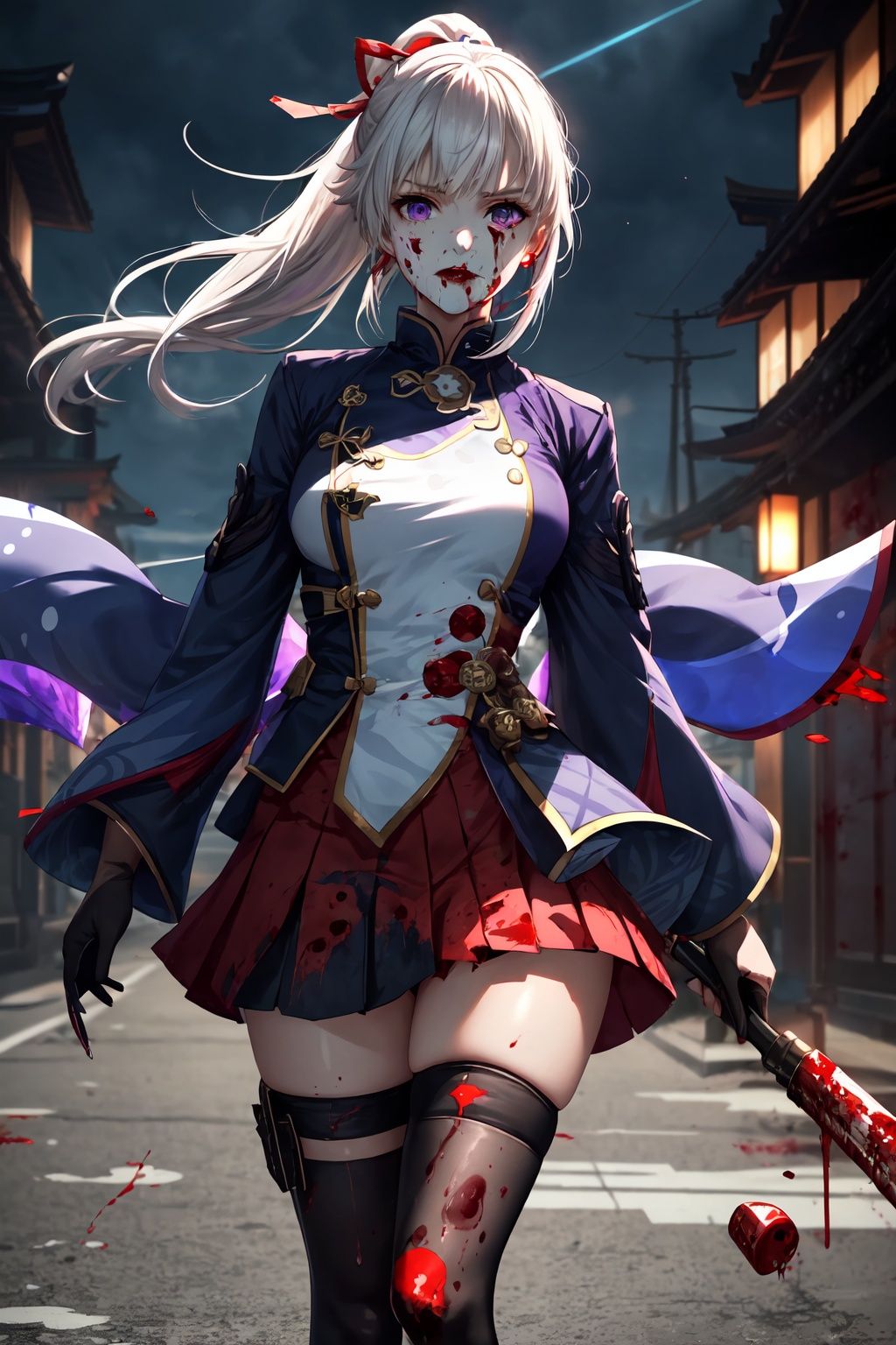 1girl,  japanese clothes,  ponytail on Tensor.Art