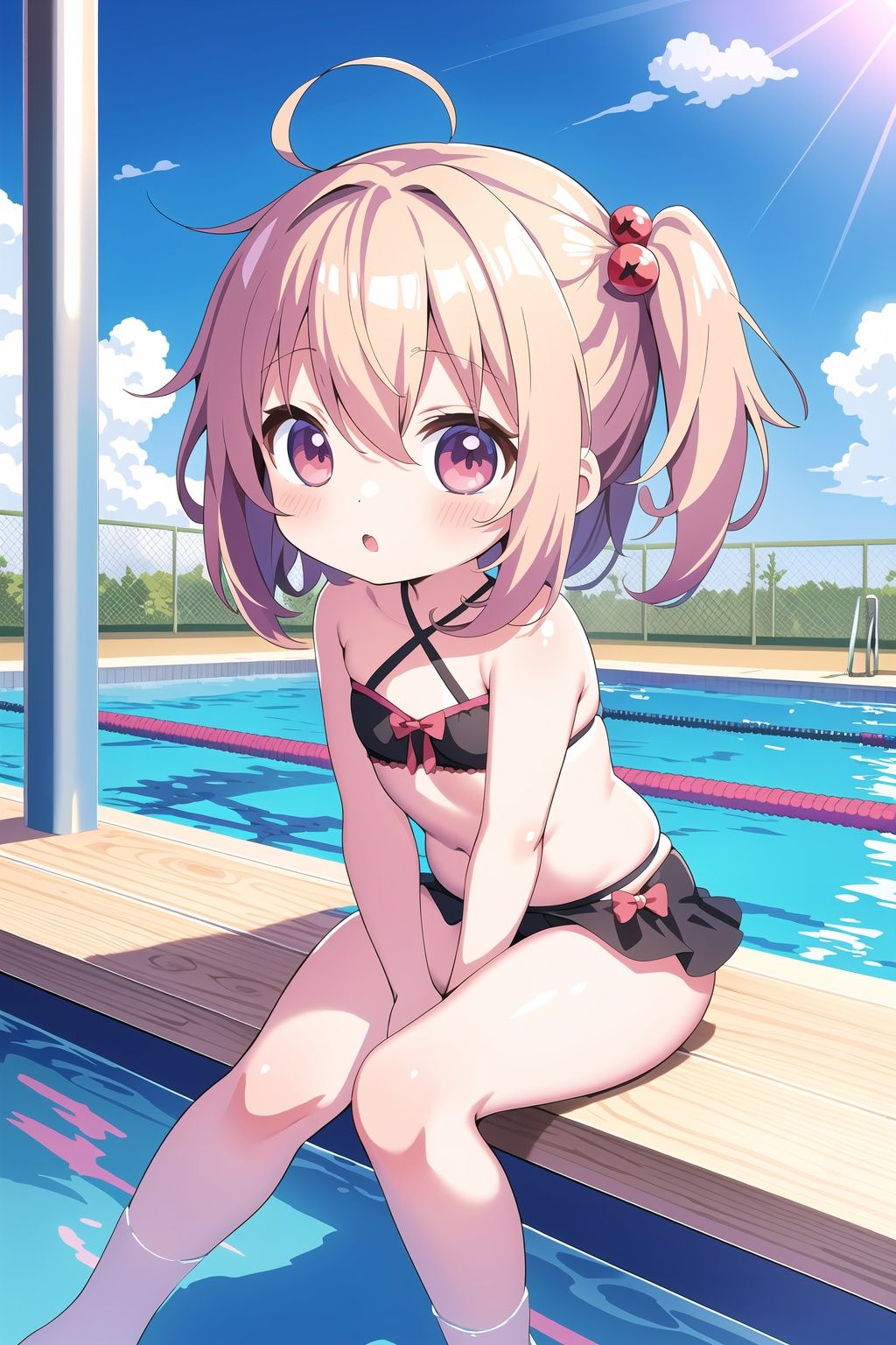,((chibi))
Highest Quality,Masterpiece,Anime Illustration,Game Illustration,
cute little girl,loli,Sitting in the Natatorium,((chibi)),Lace up bikini,sitting,dynamic angle,nude