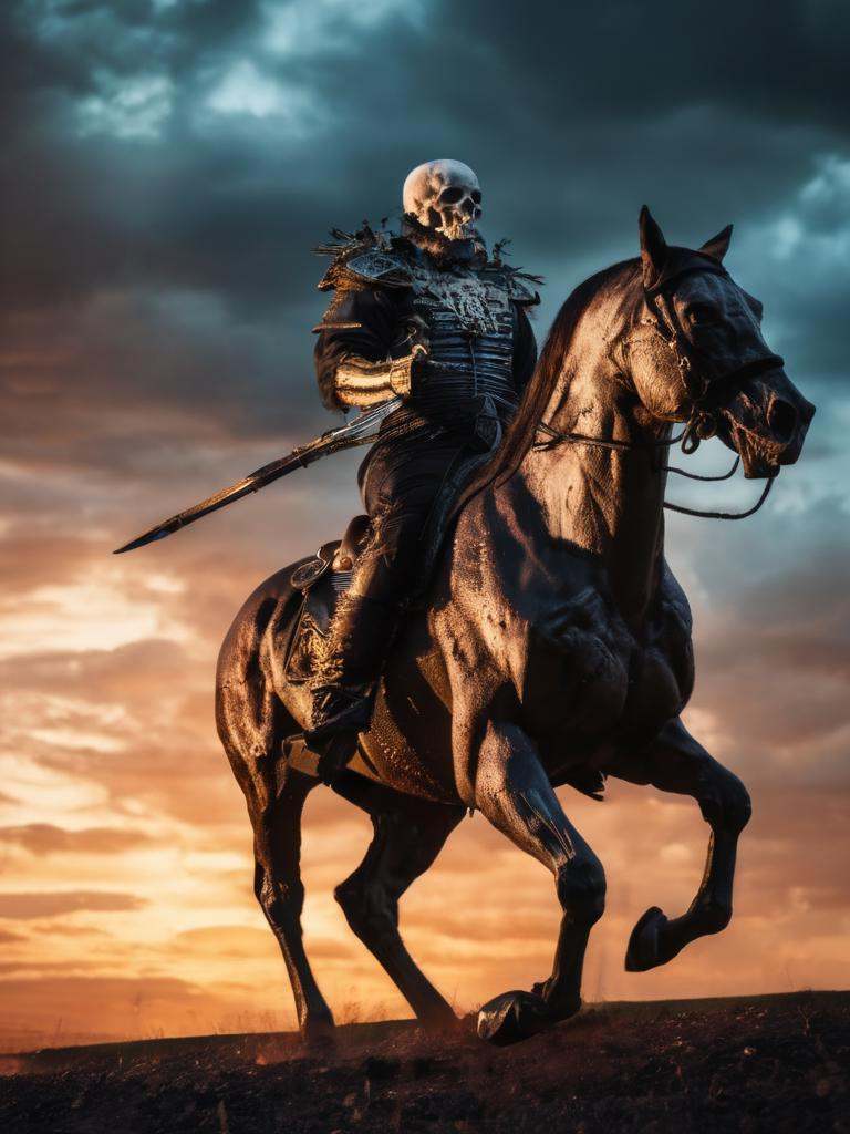 (skull),  (horseman of the apocalypse Hunger) on Tensor.Art