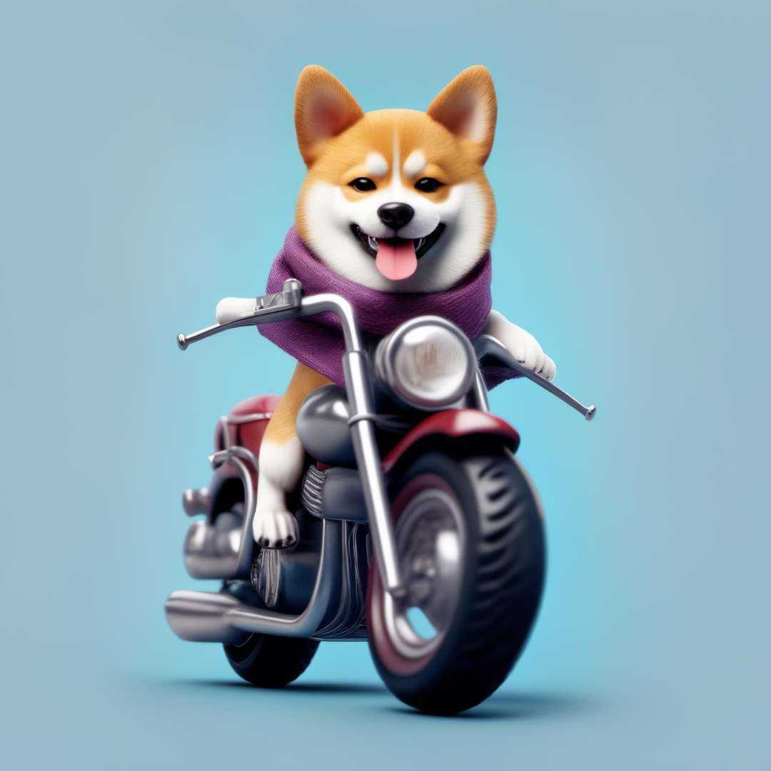 highres, masterpiece, 8k, 4k, (realistic photo), (photorealistic), ambient_light,a dog is riding a motorcycle with a scarf on it's back and smiling at the camera,, animal, dog, gradient, gradient background, ground vehicle, motor vehicle, motorcycle, no humans, open mouth, shiba inu, smile, tongue, tongue out  <lora:sdxl_lora-000070:1>