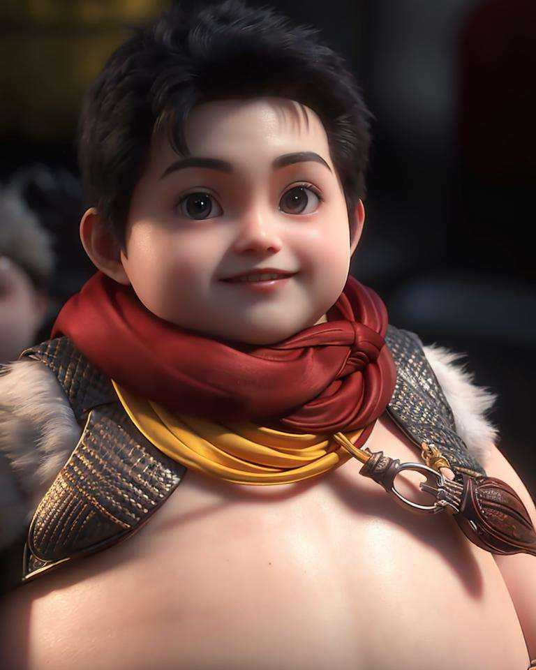 1boy, black eyes, black hair, looking at viewer, red scarf, scarf, short hair, simple background, smile, solo, upper body