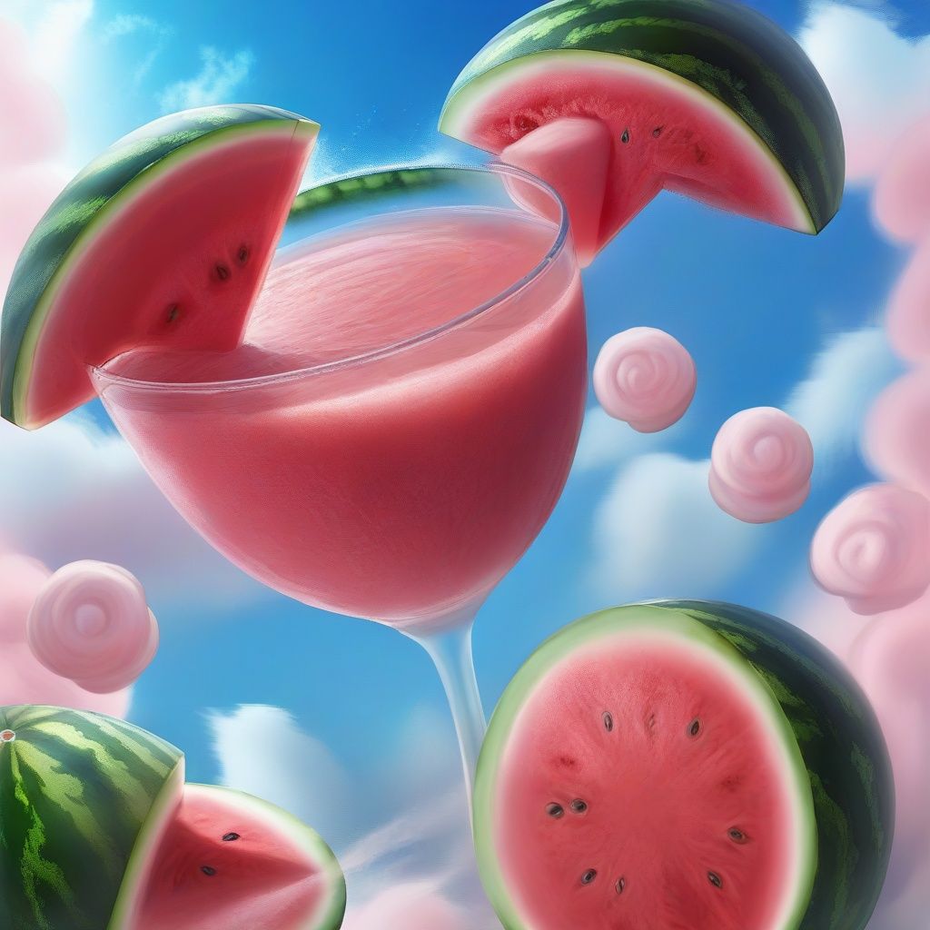 Watermelon juice,  camisole,  belching fan on Tensor.Art