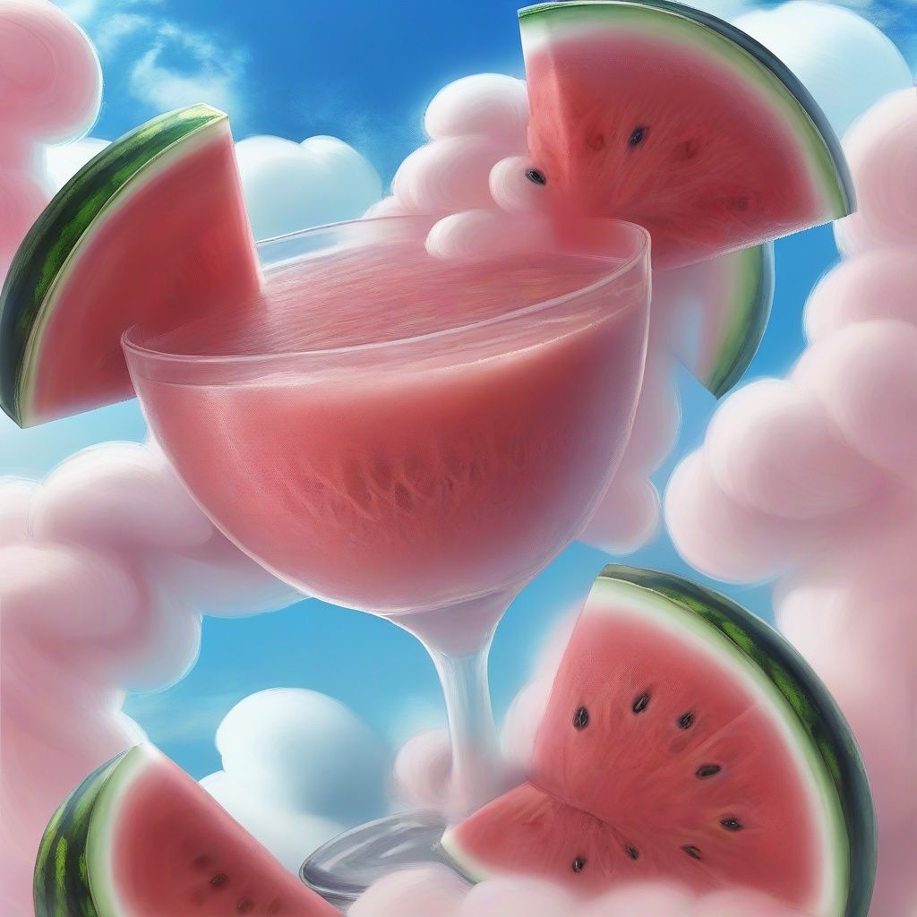 Watermelon juice,  camisole,  belching fan on Tensor.Art